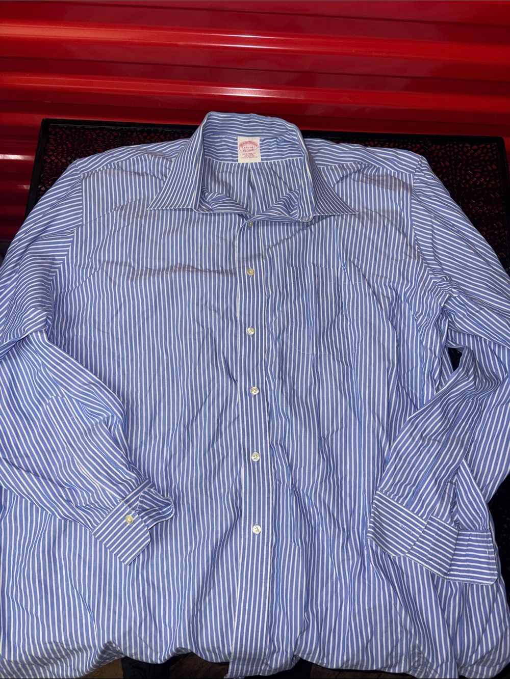 Brooks Brothers long sleeve button up size 17 1/2–34 blue white